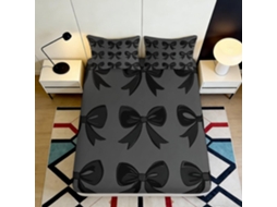 Conjunto de Cama com Estampa 3d Nós em Microfibra Fronha 200x25cm