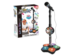 Lurelia Microfone Infantil Com Microfone, 97 Cm, Led E Plástico, Modelo Educativo
