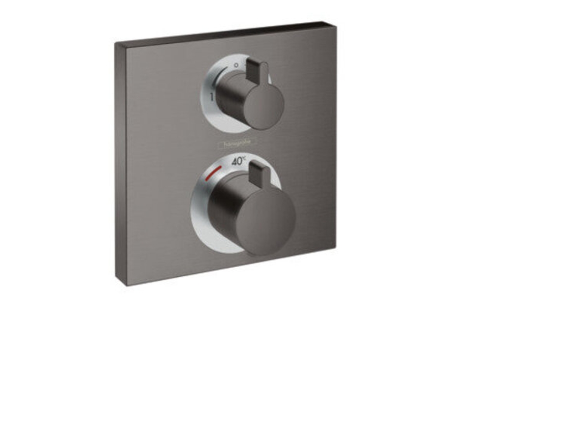 HANSGROHE Showertablet Ecostat Termostato Quadrado Oculto 2 Consumidores Cor: Preto Escovado