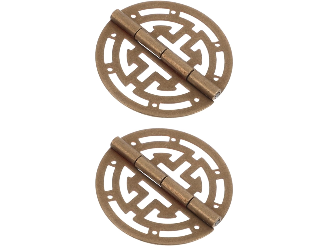 Dobradiças Mikikit Para Caixa De Joias Antigas, 2 Peças, Dobradiças Decorativas Gravadas Em Latão Para Baú De Artesanato