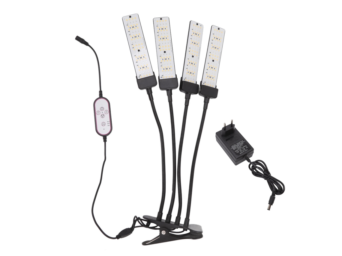 Lurelia Lâmpada Led Para Plantas 288 Leds, Espectro Completo, Regulável, 4 Cabeças