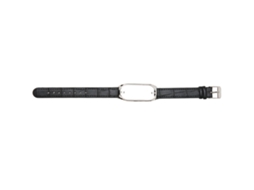 Pulseira de Substituição Couro Pu Respirável para Mi Band 7 Loop Strap Preto Prata