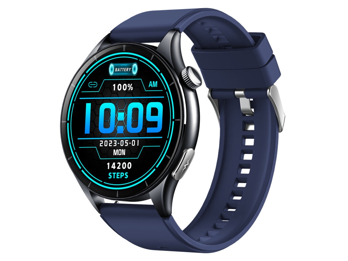 Blue Et458 1,56 Polegadas Amoled Screen Ecg Exame Microfísico Lanterna Nfc Bluetooth Chamada Ip68 Relógio Inteligente À Prova De Água Mdug