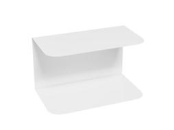 Mesa de cabeceira de parede Notodden em aço, 40x23x23 cm em branco EN.CASA