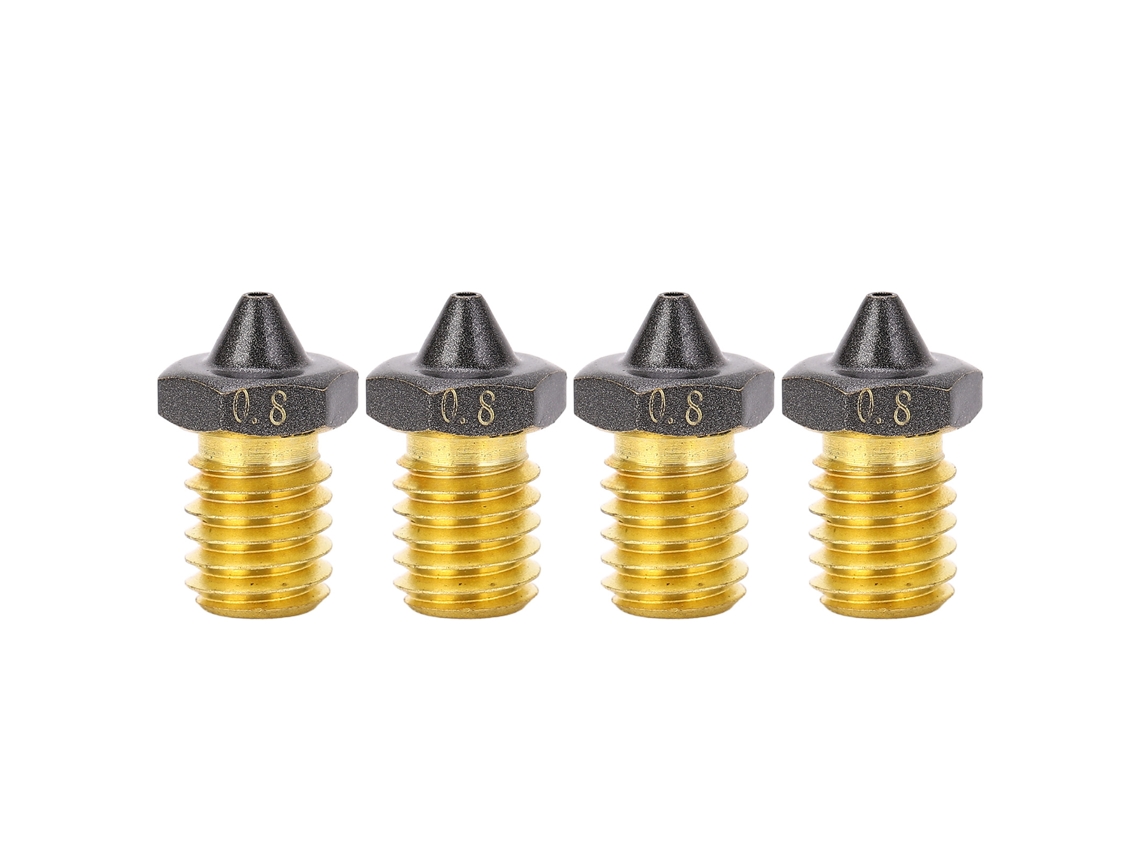 Kit Com 4 Bicos De Latão Revestidos Com Ptfe Para Impressora 3d Mk3s