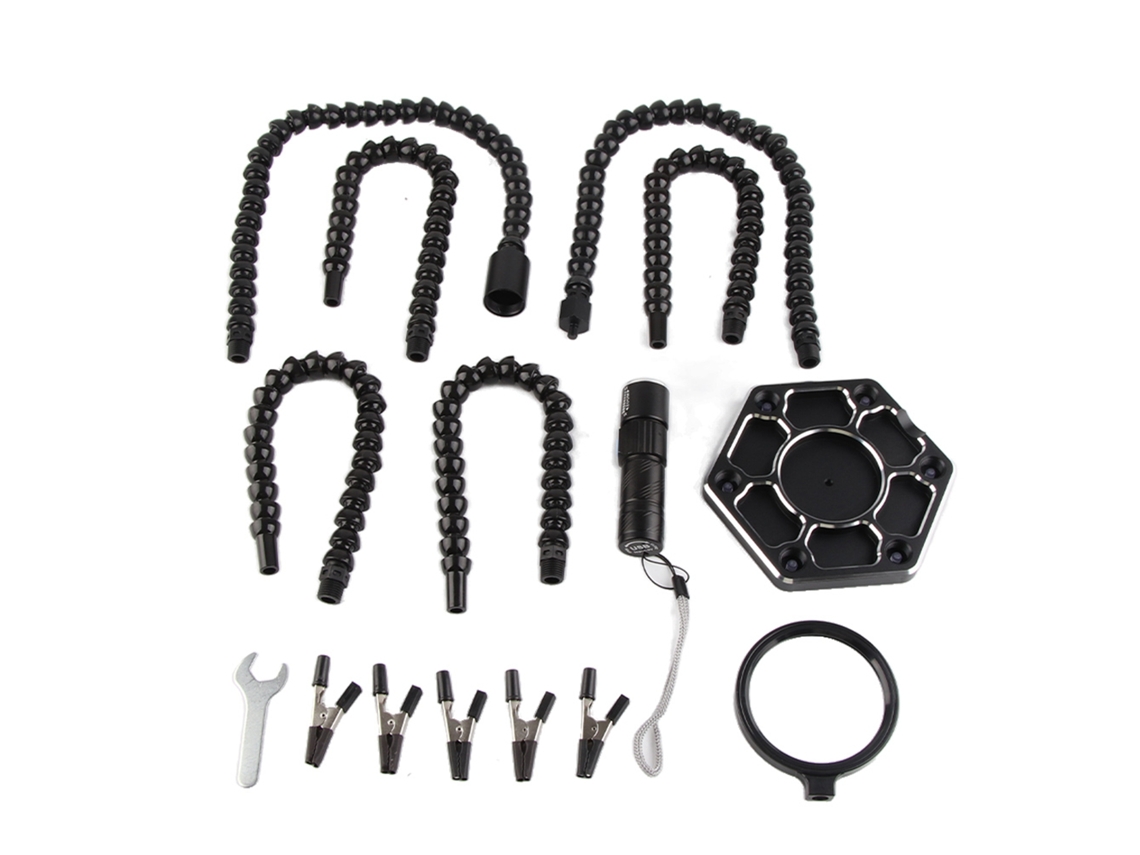 Ferramenta De Reparo De Pcb Com 6 Braços De Nylon, Lupa E Luz Led - Suporte Auxiliar Para Soldagem