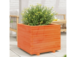 Vidaxl Vaso/floreira De Jardim 60x60x49,5cm Pinho Maciço Castanho Mel