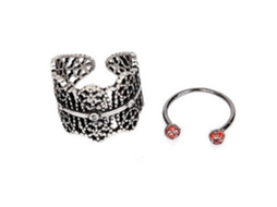Anéis Vintage Feminino Conjunto Abertura Oca