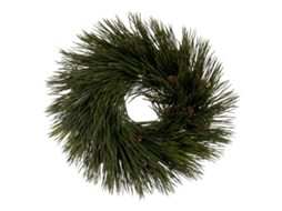 Coroa de Natal Verde PVC 27 x 27 cm