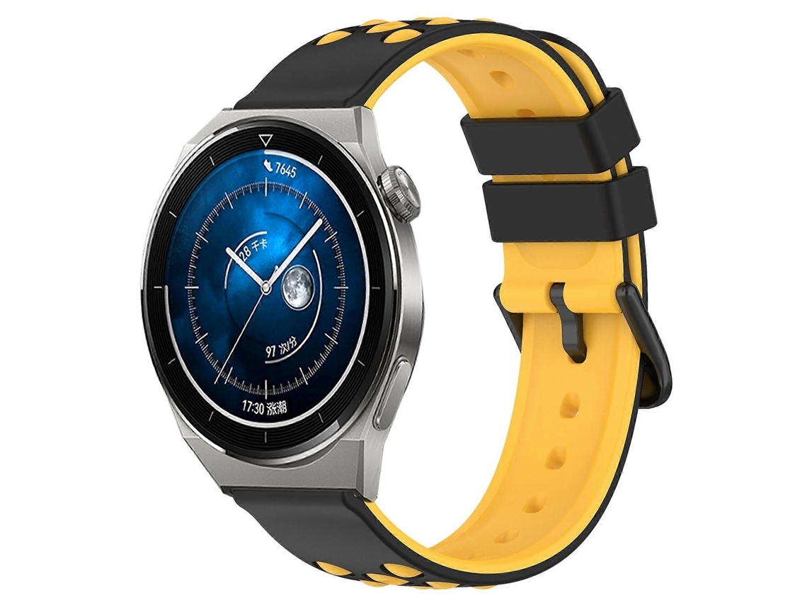 Pulseira De Silicone Poroso Bicolor Para Huawei Watch Gt3 Pro 46mm 22mm