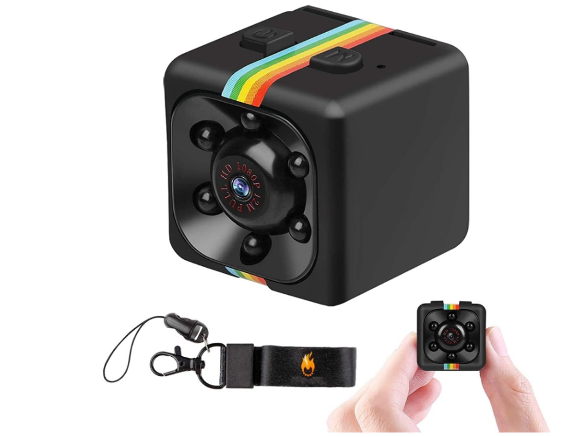 Câmera Espiã Mini Câmera De Segurança Sem Fio Oculta Hd 1080p Pequenas Câmeras De Vigilância Visão Noturna Sem Wifi Yizhood (preto)