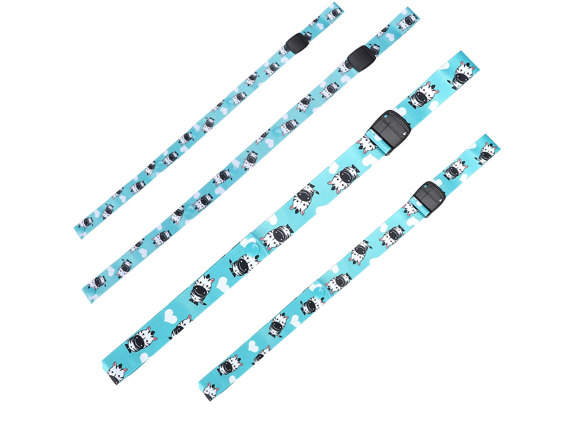 Mali suporte de Alça Ajustável 2,5cm para Garrafa de Bebê com Cordão para Carrinho (zebra)