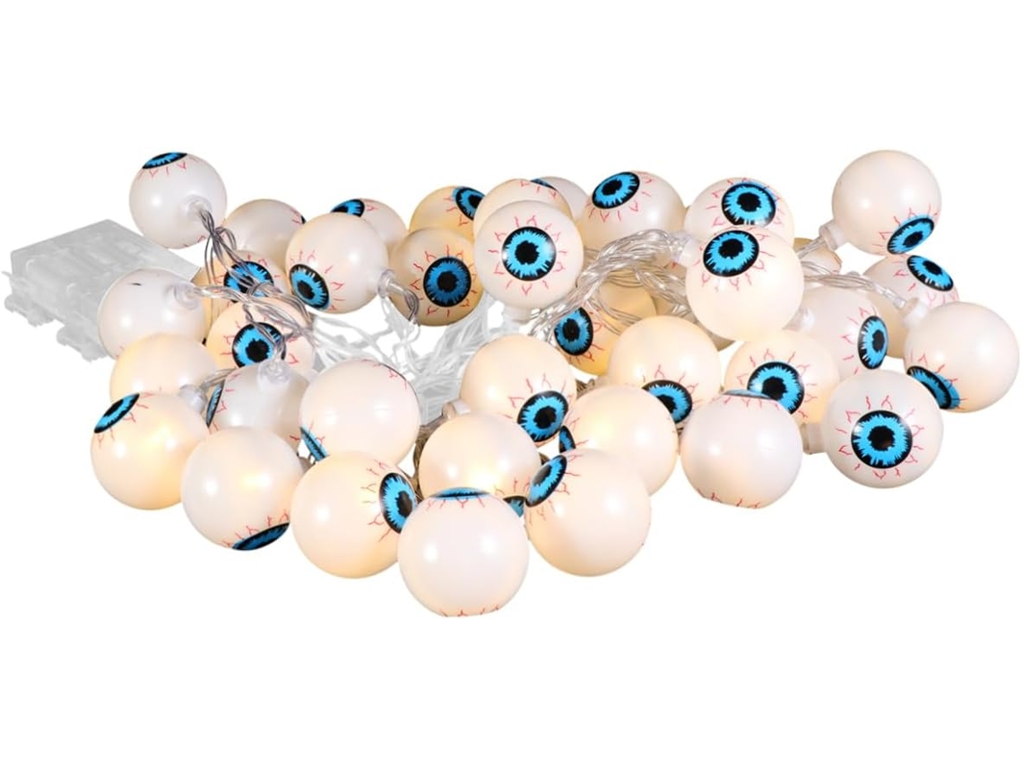 Peça De Luzes De Led Para O Halloween Com Formato De Olhos, 1 Metro De Comprimento, À Prova Dágua, Para Festas E Eventos. Gokoco