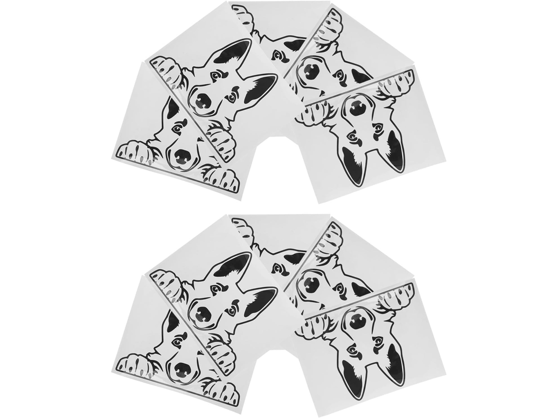 Conjunto de 10 adesivos de cachorrinho para carro, decoração de janela com tema de animais.