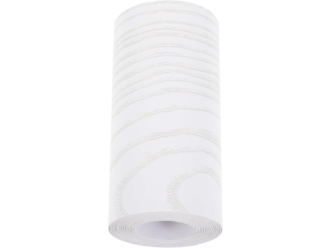 Papel De Parede Autoadesivo Branco Em Pvc Com Efeito Madeira Para Quarto.