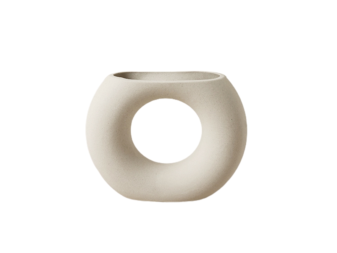 Laxiscreed Vaso De Cerâmica Circular Para Decoração De Loja Com Presilhas