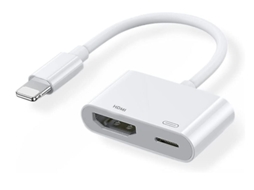 Adaptador Hdmi Iphone Para Tv Av Digital 1080p, Tela Sincronizada, Energia Necessária, Plug And Play, Compatível Iphone 12/11 Etc Branco Bestvite