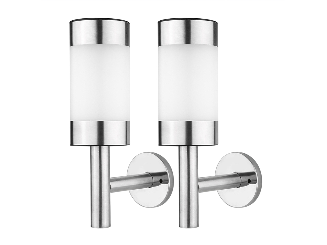 Lâmpada Solar Led LAXISCREED Parede Jardim Sensor Aço Inox