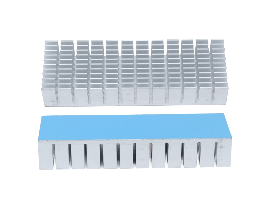2 dissipadores de calor de alumínio módulo refrigerador placa radiadora 120x40x20mm com adesivo HKJ