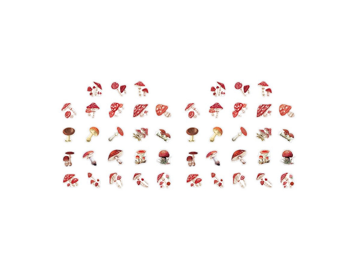 Conjunto De 46 Adesivos De Cogumelos Com Adesivo Forte Para Scrapbooking E Álbuns De Fotos