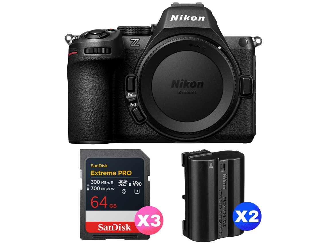 Z5 Ii + 3 Sandisk 64gb Extreme Pro Uhs ii Sdxc + 2 Nikon En el15c + Ebook “20 Dicas para Fotos Que Impressionam” NIKON