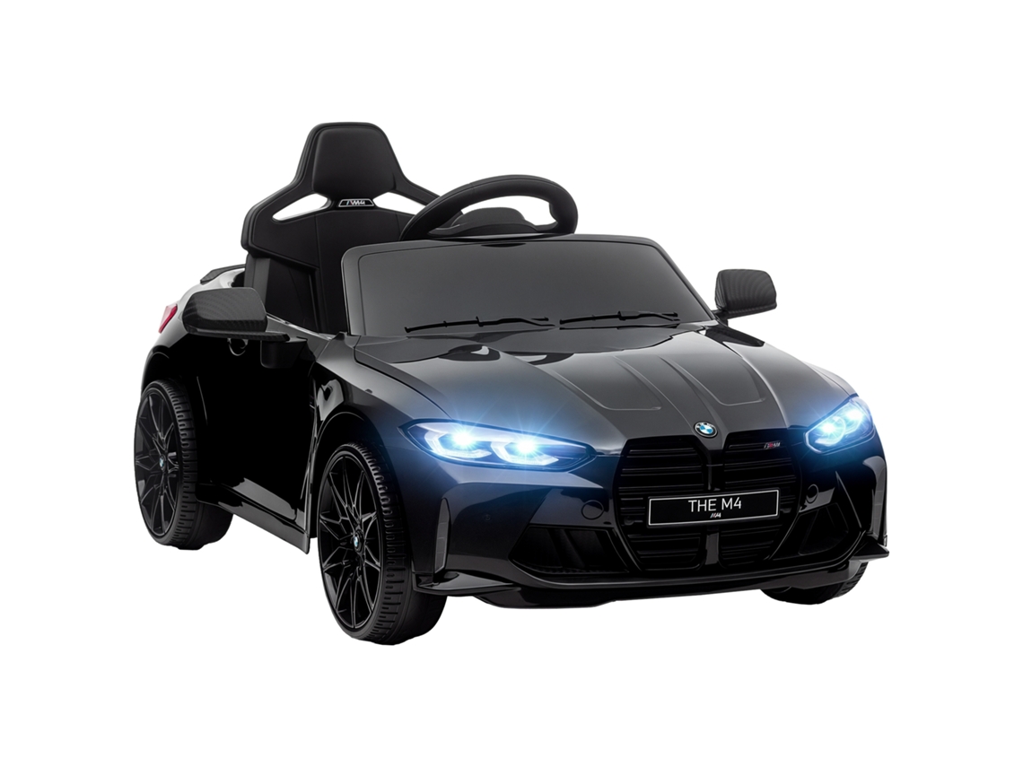 Carro Elétrico Bmw M4 12v com Controle Remoto e Música, 108x69,5x51 Cm, Velocidade 3 5km/h, Preto