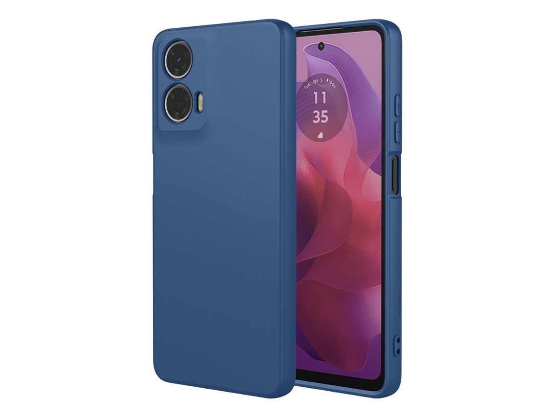 Capa De Celular Em Silicone Líquido Com Toque Aveludadoazul (capa De Silicone Líquido Com Toque Aveludado), Moto G04/g24/moto E14/g04s