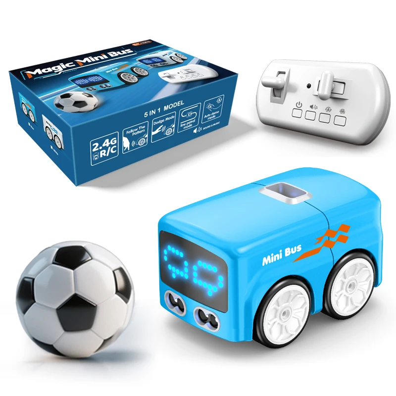 Miniônibus com Controle Remoto, Operação por Controle Remoto, 4 Modos de Jogo MDUG (azul)
