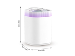 Umidificador de Névoa Fria 3l com Três Bicos Modos de Pulverização Filtração Dupla Silencioso 20db Luz Multicolorida