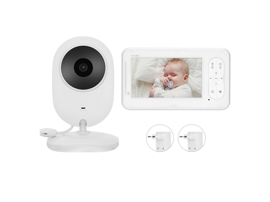 Monitor De Bebê De 4,3 Polegadas Com Áudio Bidirecional (hd Wi-fi, Padrão Ue 100-240v)