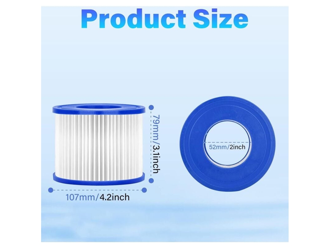 4 Peças, Cartucho de Filtro de Reposição, Compatível com Bestway, 58323, para Piscina, Instalação Simples AQUAFORGE