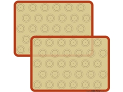 Conjunto De 2 Tapetes De Silicone Antiaderentes Para Assar, 5 Cm, Cor Vermelho, Reutilizável, Para Pão, Pizza, Bolos E Massas No Forno
