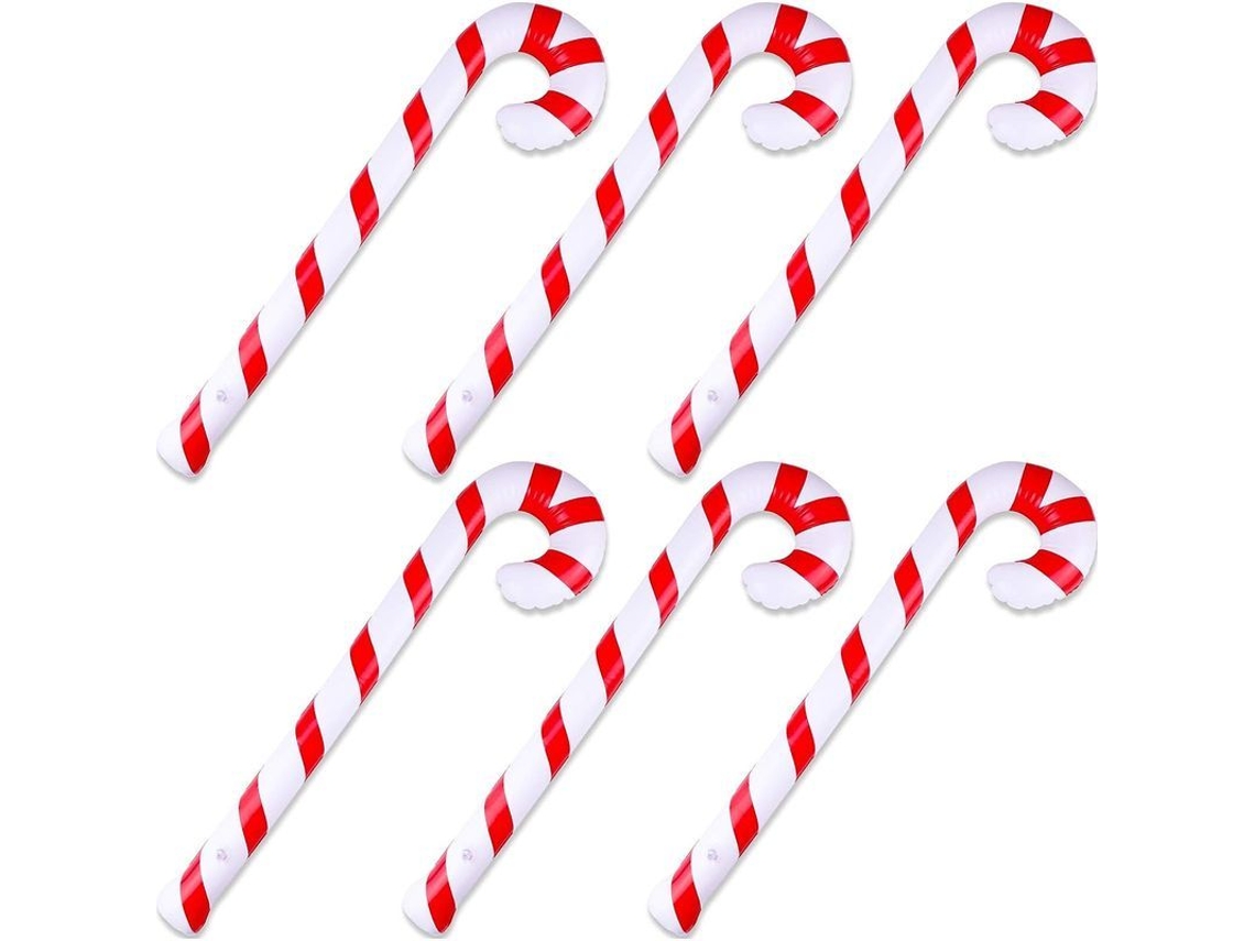 decoração de natal inflável barra de chocolate 6 peças pvc durável 90cm