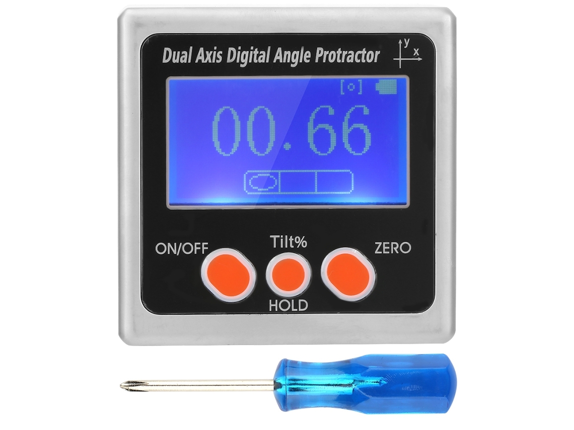 Gauge digital inclinômetro dual axis metal bevel box protractor ângulo digital | S/MARCA