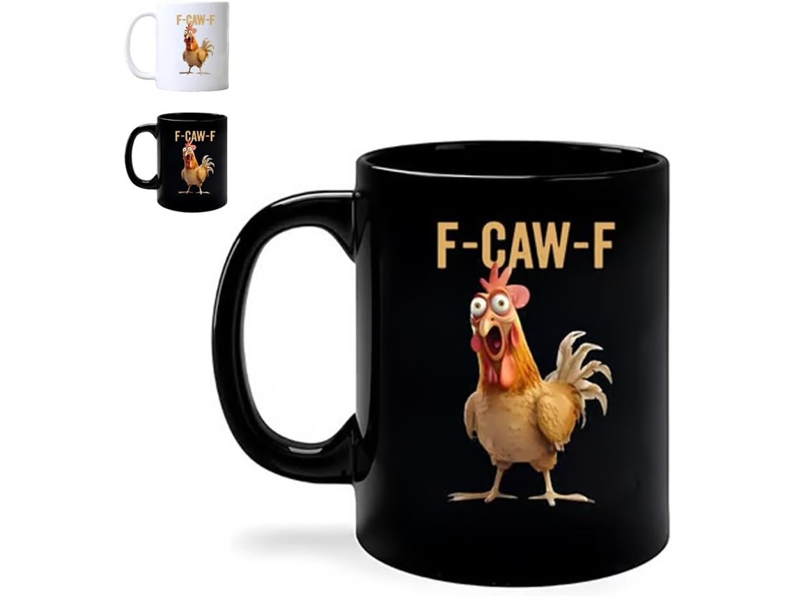 Caneca Engraçada Com Estampa De Galinha F Caw F, 33 Cl, Café Galo Fcawf, Chá Cerâmica Para Homens E Mulheres, Divertida Presentear Aquaforge