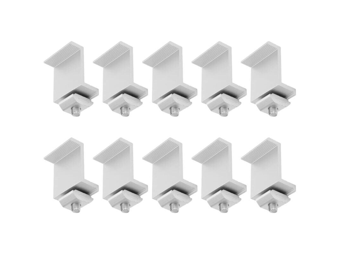 Conjunto de 10 braçadeiras de fixação para painéis solares, BRILVIBERA