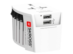 Adaptador De Energia, Skross, Muv Usb, 2 Portas Usb, 2100 Ma, Adaptador De Viagem Branco