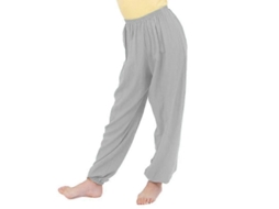 Calcinha Baggy Dança Aladim Bloomers Yoga Infantil Menino Menina Calças Casual Soltas Harem Cinza