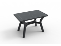 Dalia Mesa Rectangular Reciclada Interior, Exterior 115x72 Cinza Garbar