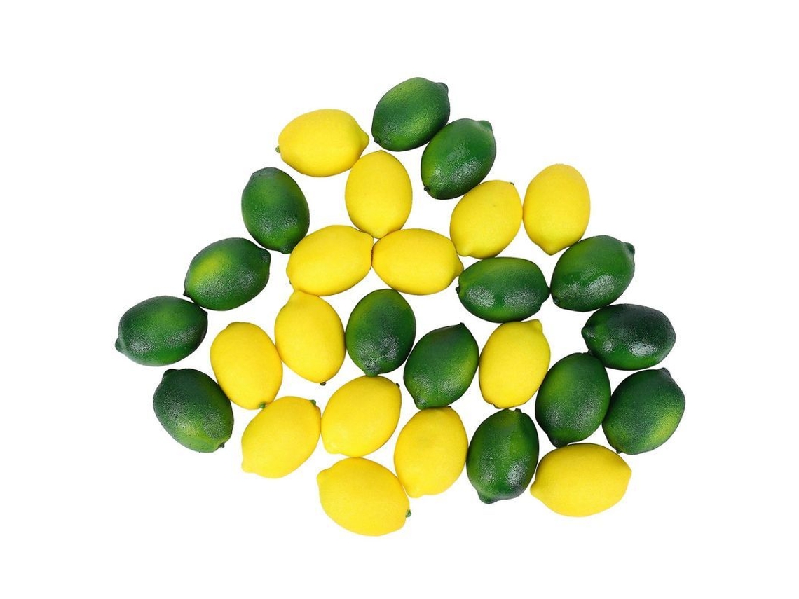 28pcs/set Limões E Limoes Falsos Decorativos Citricos Artificiais Simulados