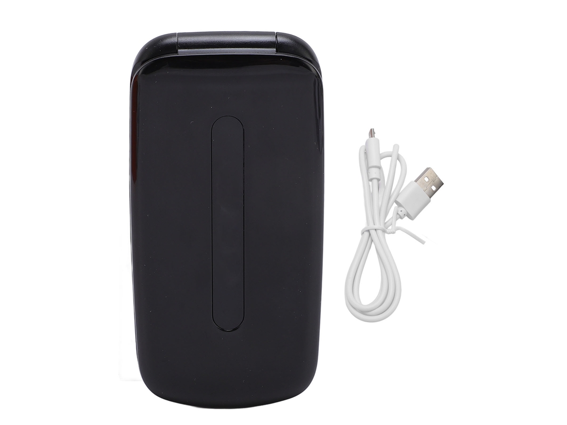Aetheria telefone Flip 2g para Idosos com Teclado Bateria 1200mah Lanterna Dual Chip Preto