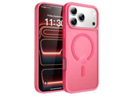 Capa De Celular Fosca, Magnética E Com Toque Aveludado, Resistente A Quedas.vermelho Rosado - Iphone 14 Plus