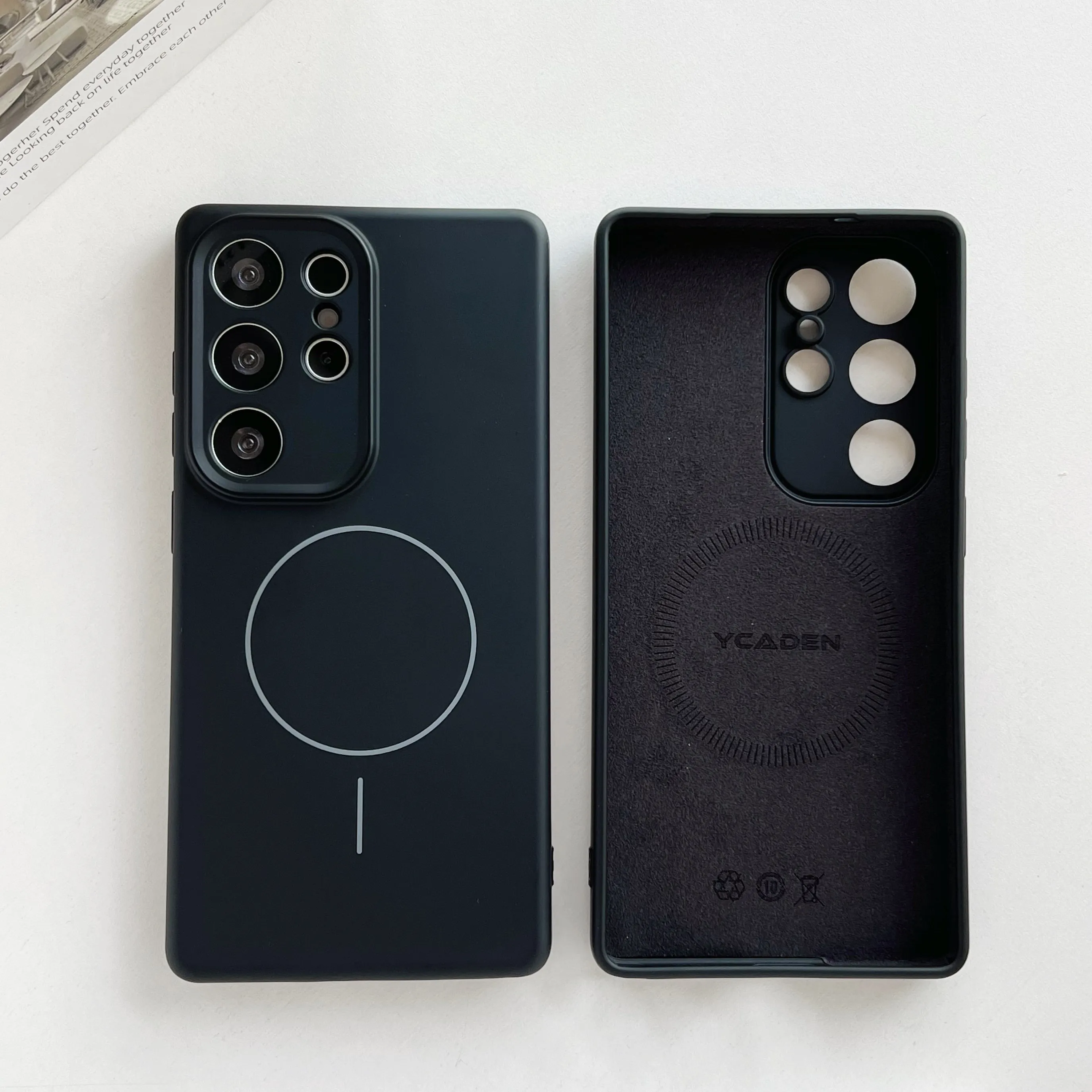 Capa Protetora Magnética De Silicone Líquido (samsung S23 Plus)