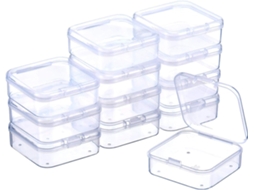 EIOORORRIY A Caixa De Armazenamento Transparente Com Tampa Para Contas E Mais (2,12 X 2,12 X 0,79 Polegadas)