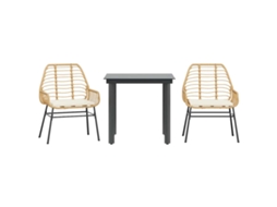Garden Dining Set, Garden Dining Sets Vidaxl Marrom Rattan / Vime (80 X 80 X 74 Cm)