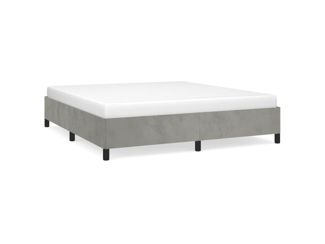 Bed Frame, Bed Frames Vidaxl Cinzeto Veludo (180 X 200 Cm)