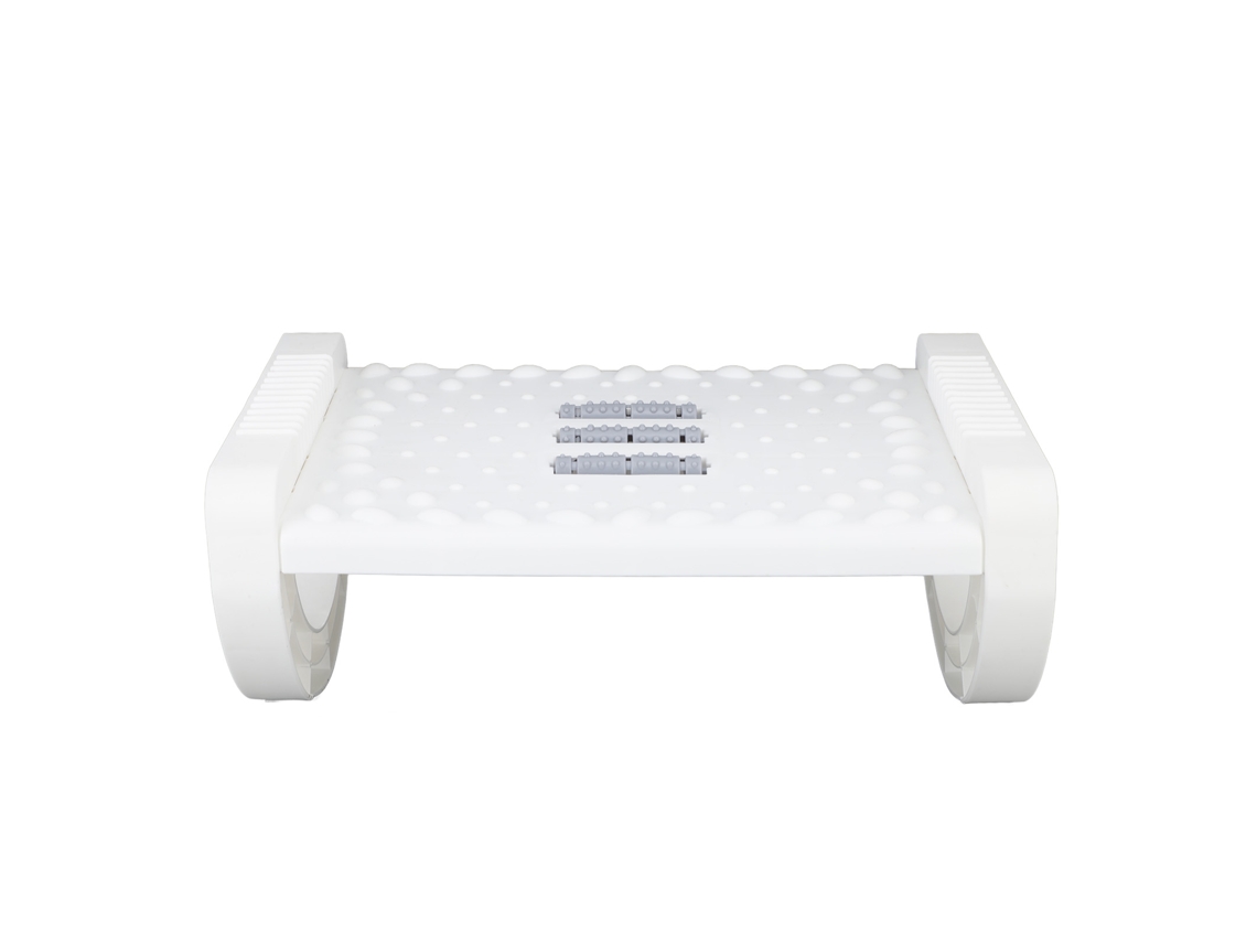 Escabelo de balanço com massagem para pés sob a mesa office pp branco alivia fadiga S/MARCA