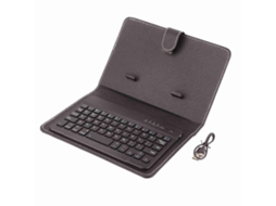 Funda Tipo Libro con Teclado Bluetooth para iOS y Android, Negro