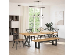 Vidaxl Banco De Jantar Noain Pernas Forma U 180x40x45 Cm Pinho Maciço