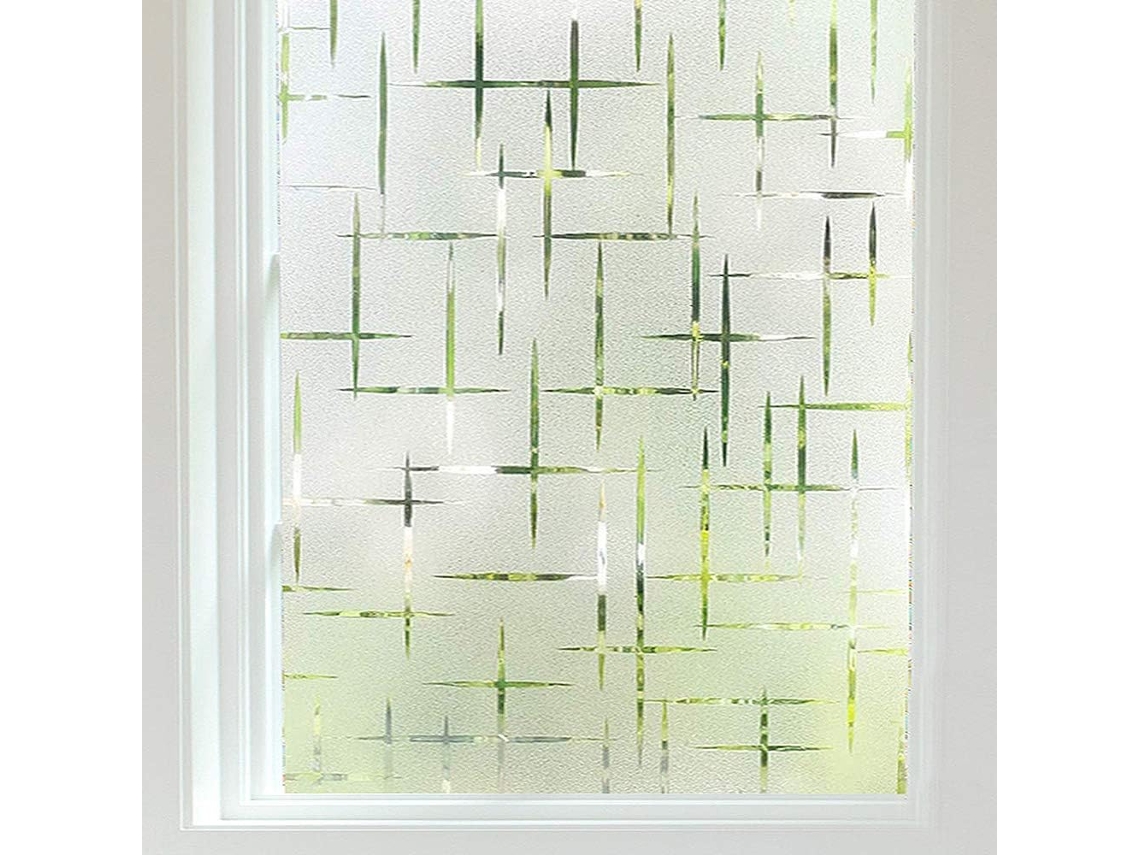 (padrão Cruzado)(30× 200cm) Película Para Janelas Finnez, Privacidade E Controle De Luz